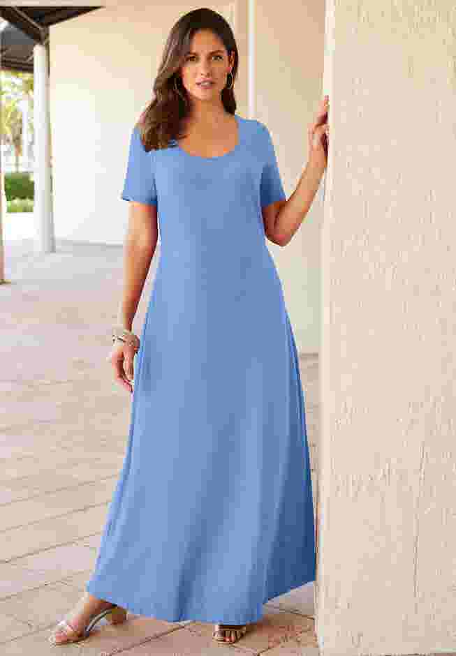 Stretch Cotton T-Shirt Maxi Dress image number 0