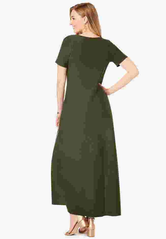 Stretch Cotton T-Shirt Maxi Dress image number 1
