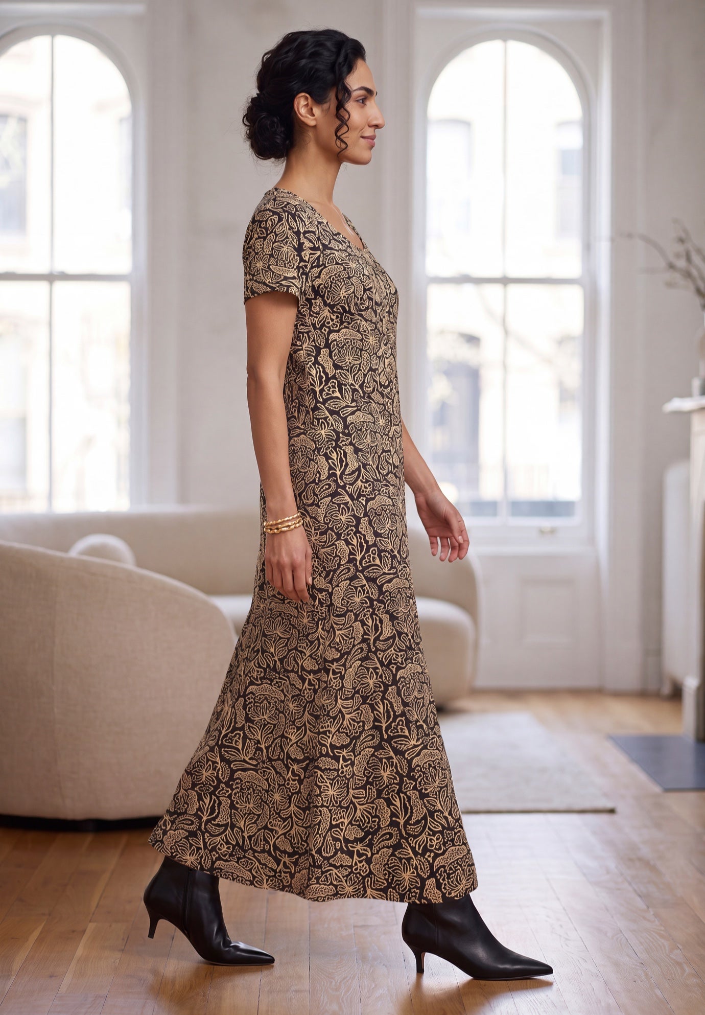 Stretch Cotton T-Shirt Maxi Dress image number 1