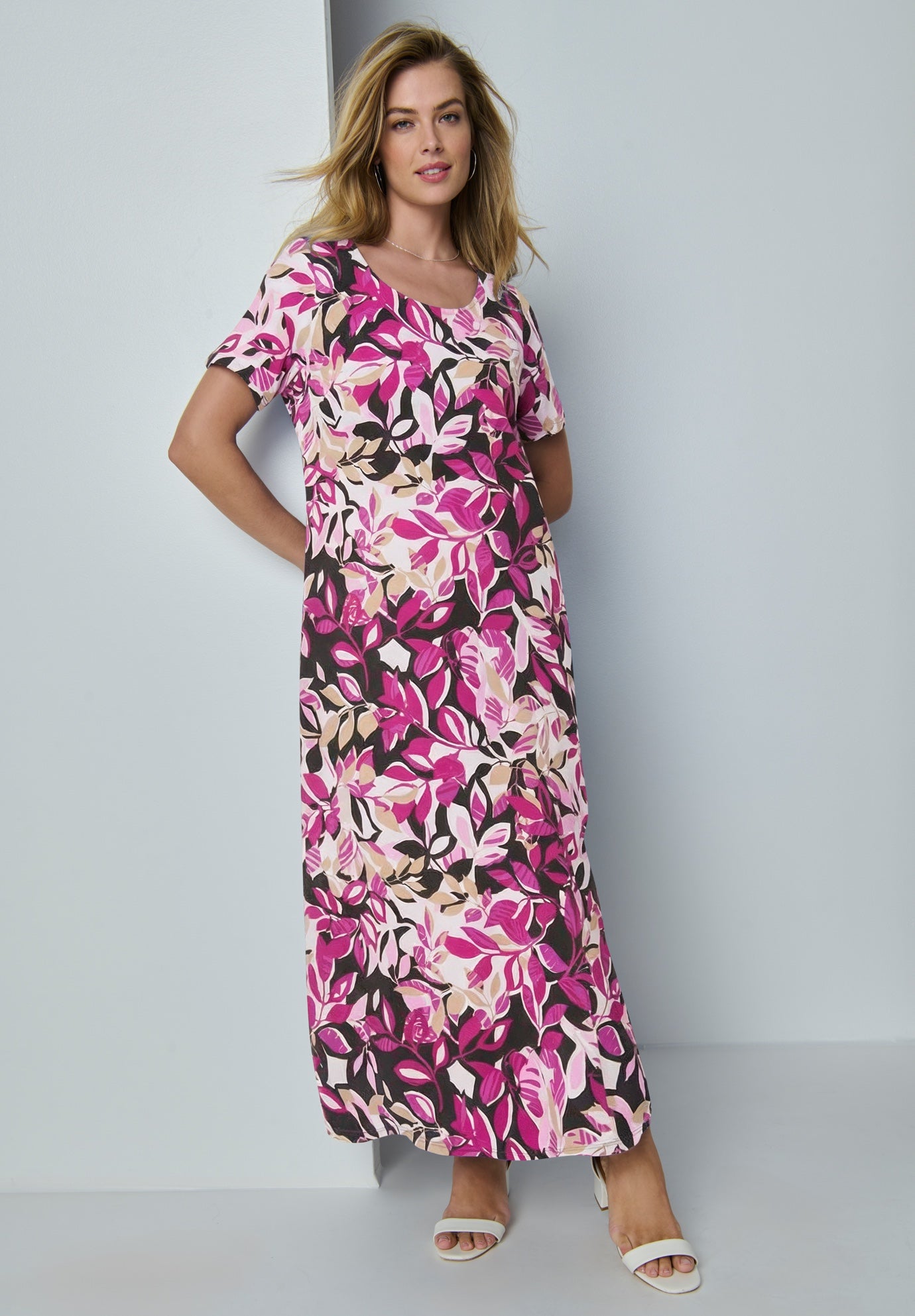 Stretch Cotton T-Shirt Maxi Dress image number 0