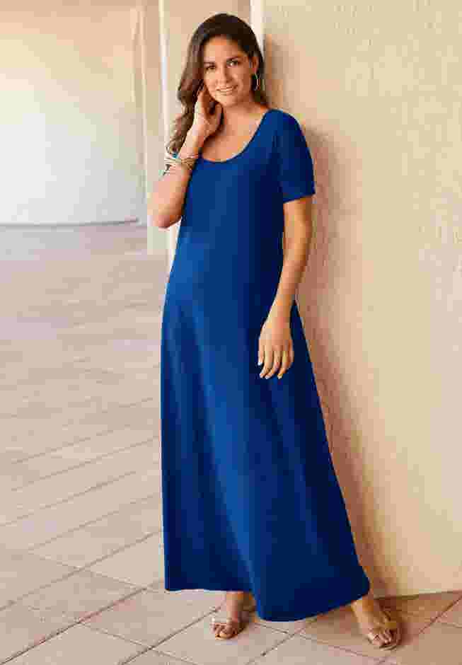 Stretch Cotton T-Shirt Maxi Dress image number 0