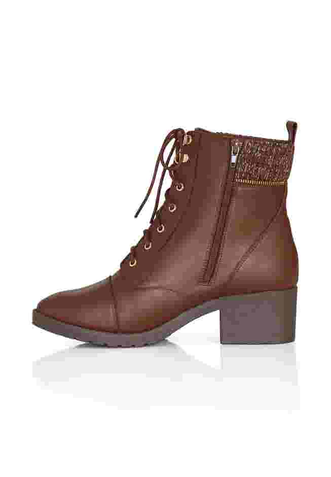 Rita Wide Width Brown Ankle Boot image number 4
