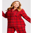 Fleece Check Sleep Top image number null