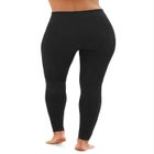 Plush Lined Cable Knit Footless Leggings image number null