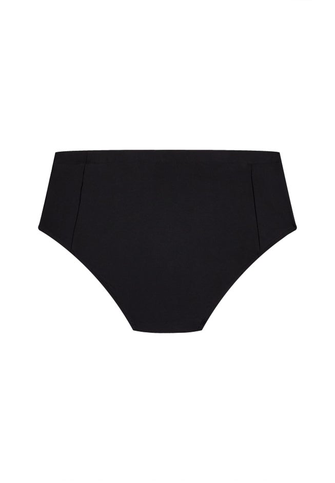 Knit High Waist Swim Brief image number null