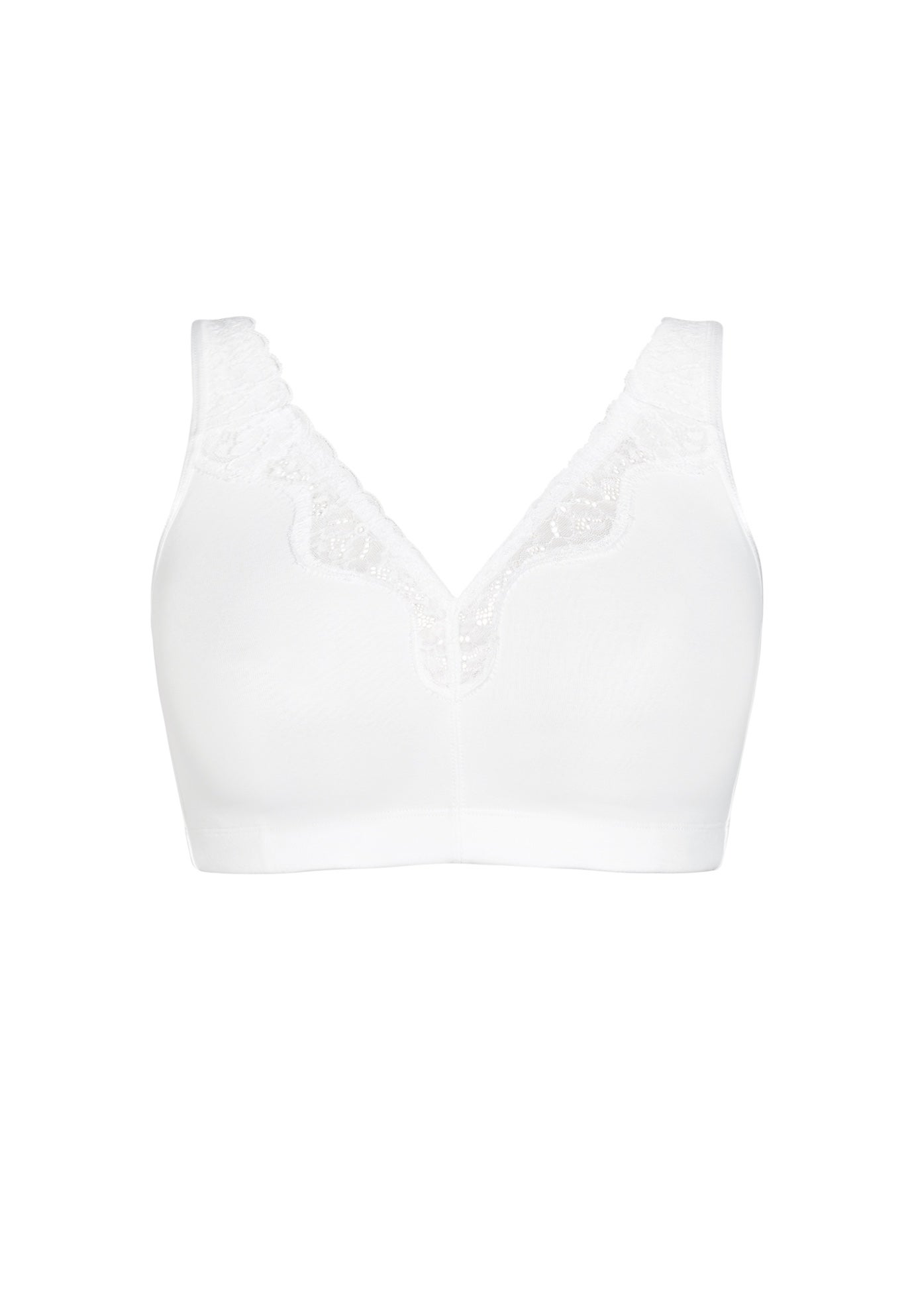 Comfort Cotton Wire Free Lace Bra image number 3