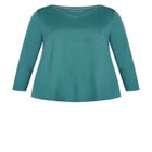 V-Neck Essential Long Sleeve Tee image number 2
