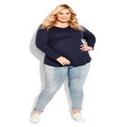 V-Neck Essential Long Sleeve Tee image number 0
