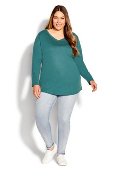 V-Neck Essential Long Sleeve Tee