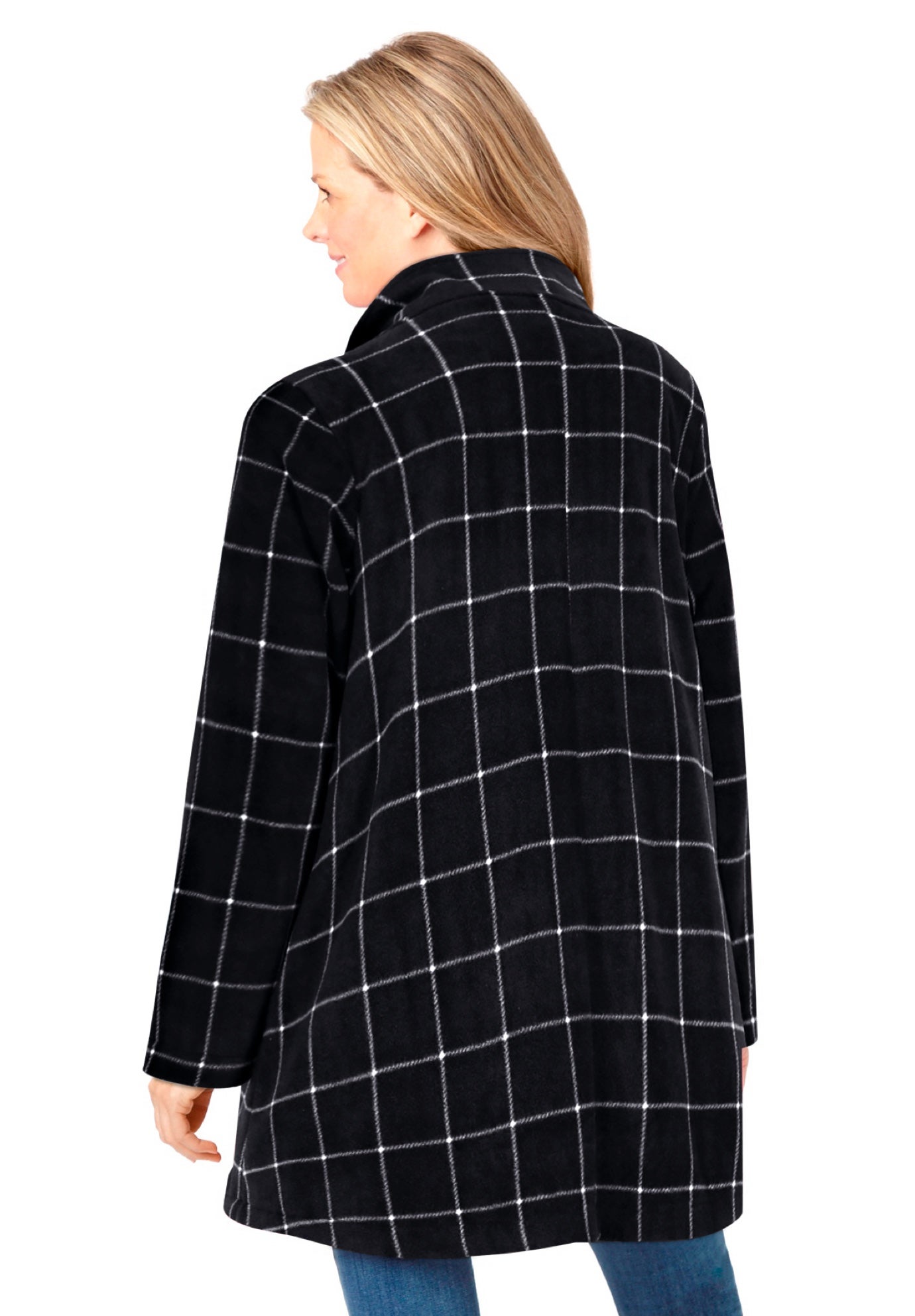 Fleece Swing Funnel-Neck Coat image number 1