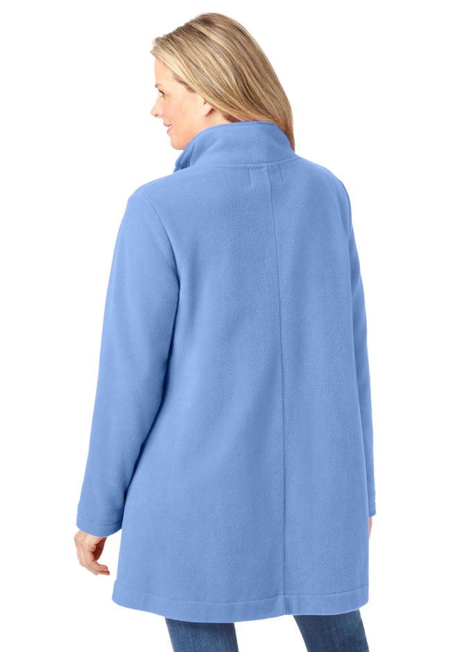 Fleece Swing Funnel-Neck Coat image number 1