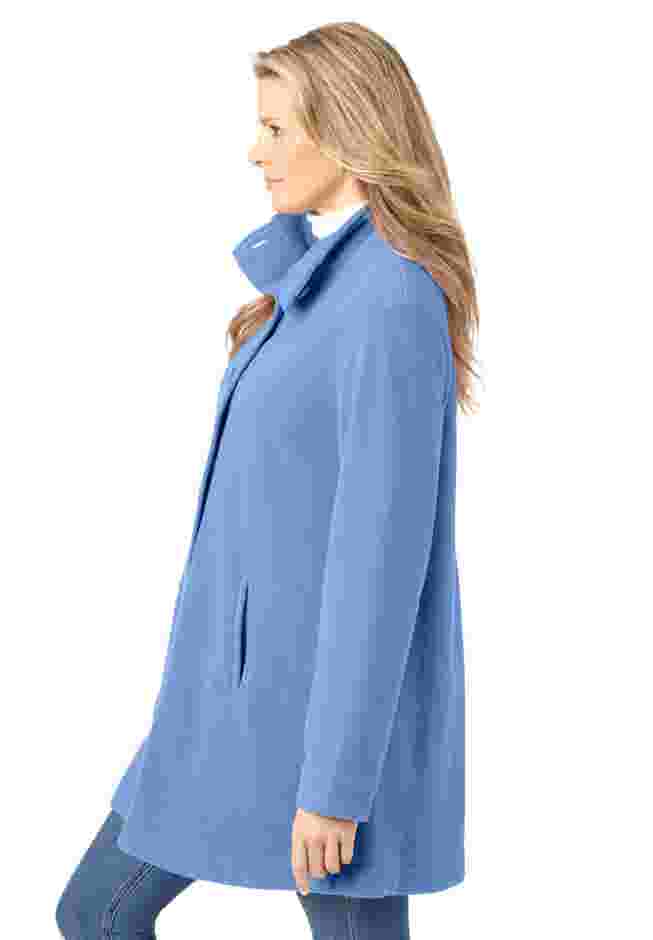 Fleece Swing Funnel-Neck Coat image number 2