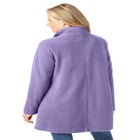 Fleece Swing Funnel-Neck Coat image number null