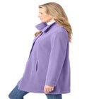 Fleece Swing Funnel-Neck Coat image number null