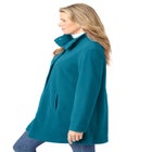 Fleece Swing Funnel-Neck Coat image number null