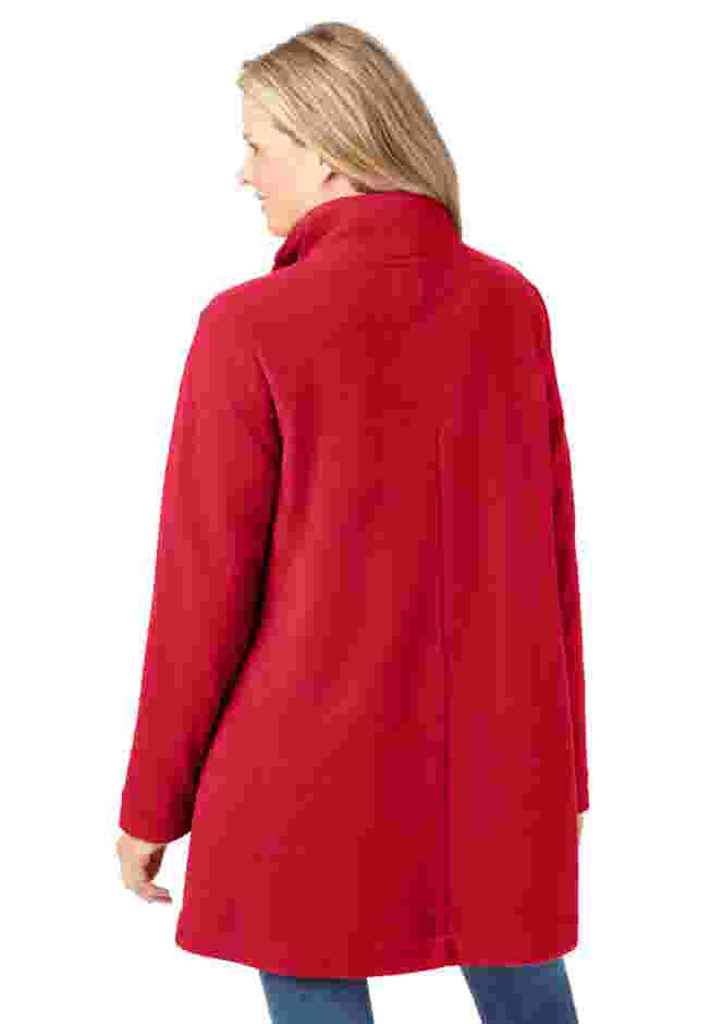 Fleece Swing Funnel-Neck Coat image number 1