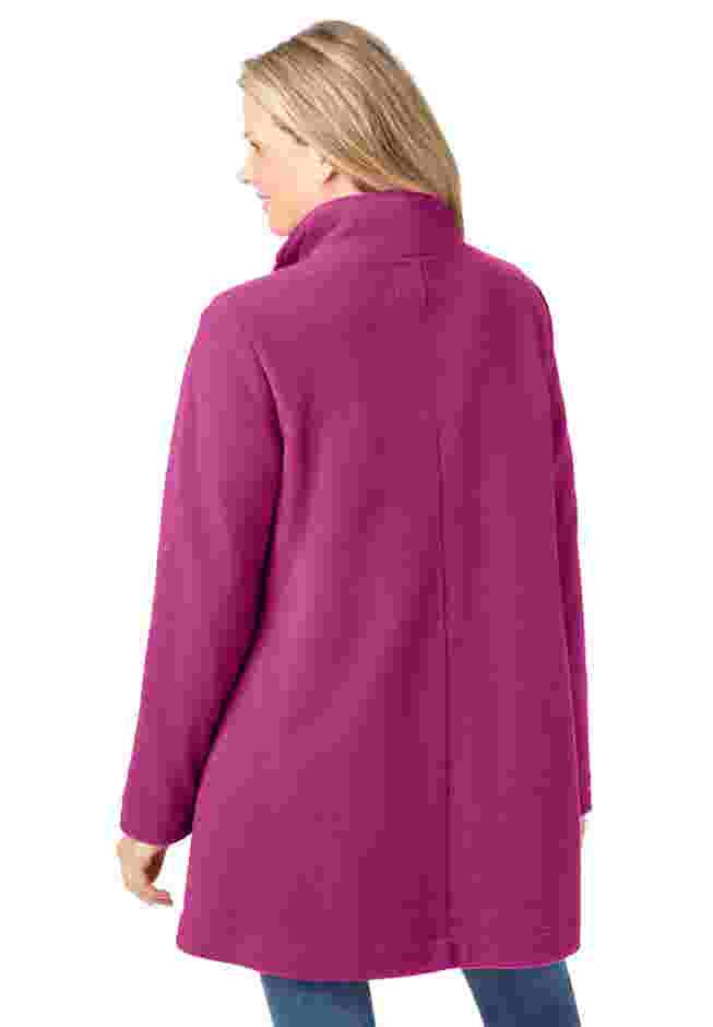 Fleece Swing Funnel-Neck Coat image number 1