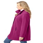 Fleece Swing Funnel-Neck Coat image number null