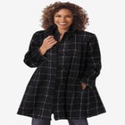 Fleece Swing Funnel-Neck Coat image number null