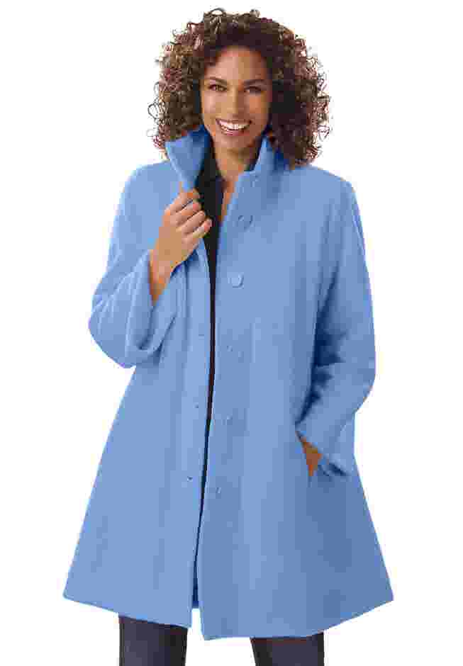 Fleece Swing Funnel-Neck Coat image number 0