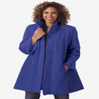 Fleece Swing Funnel-Neck Coat image number null