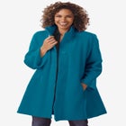 Fleece Swing Funnel-Neck Coat image number null
