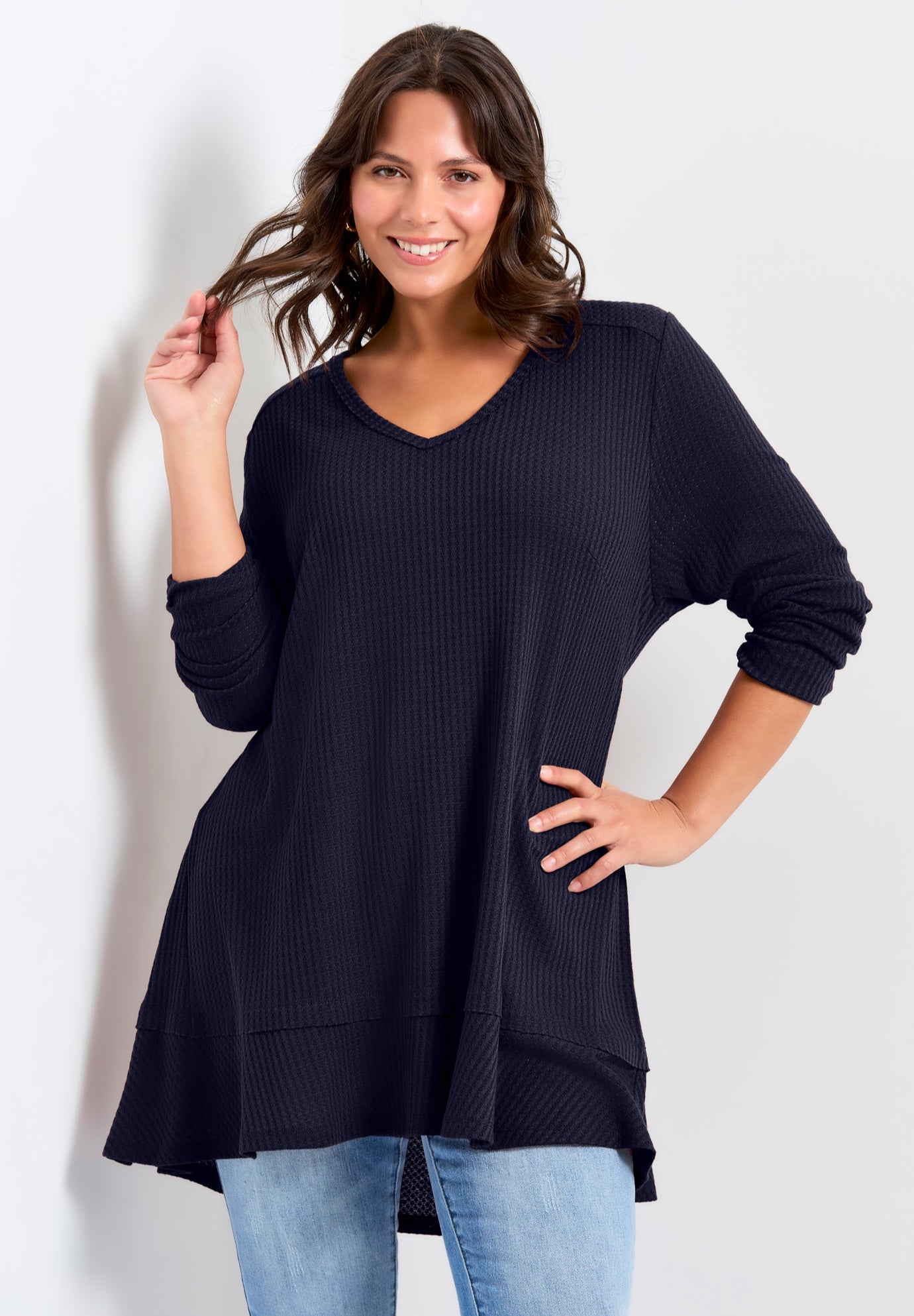 Waffle Ruffle Tunic image number 0