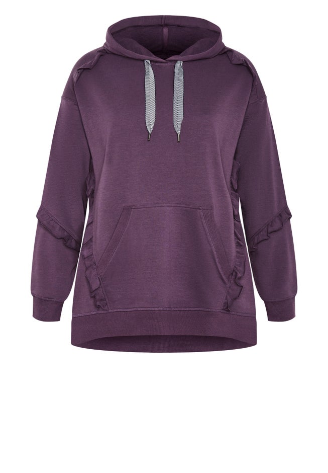 Frill Plain Hoodie image number 3