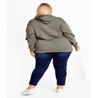 Frill Plain Hoodie image number null