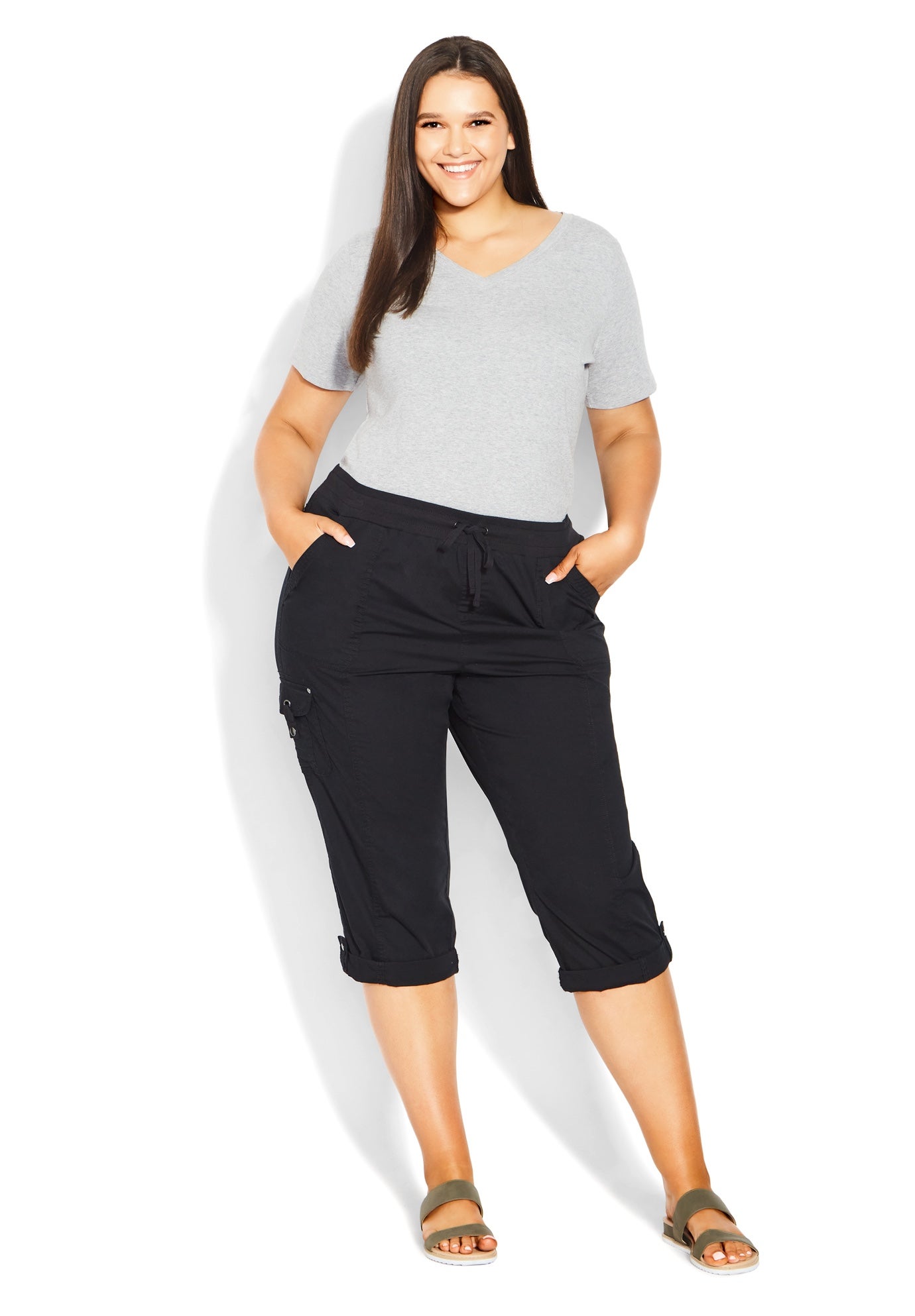 Cotton Roll Up Capri image number 0