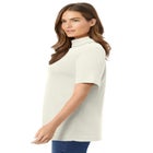 Ribbed Short Sleeve Turtleneck image number null