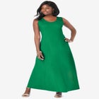 Stretch Cotton Crochet-Back Maxi Dress image number null