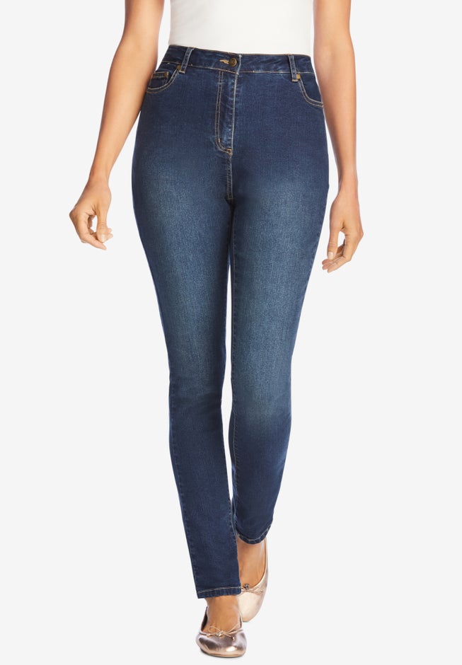 Stretch-Denim Slim-Leg Five-Pocket Jeans image number 0