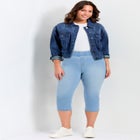 Butter Denim Pull On Crop Jean image number 0