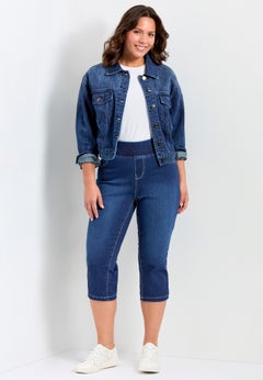 Butter Denim Pull On Crop Jean