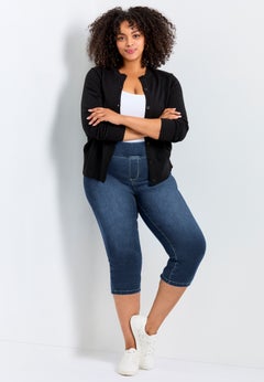 Butter Denim Pull On Crop Jean