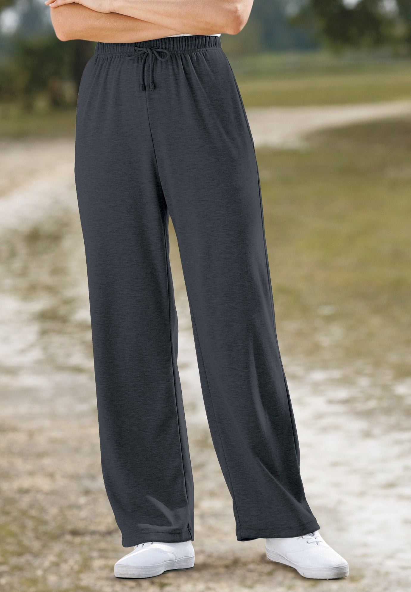 Sport Knit Straight-Leg Pull-On Pants image number 0