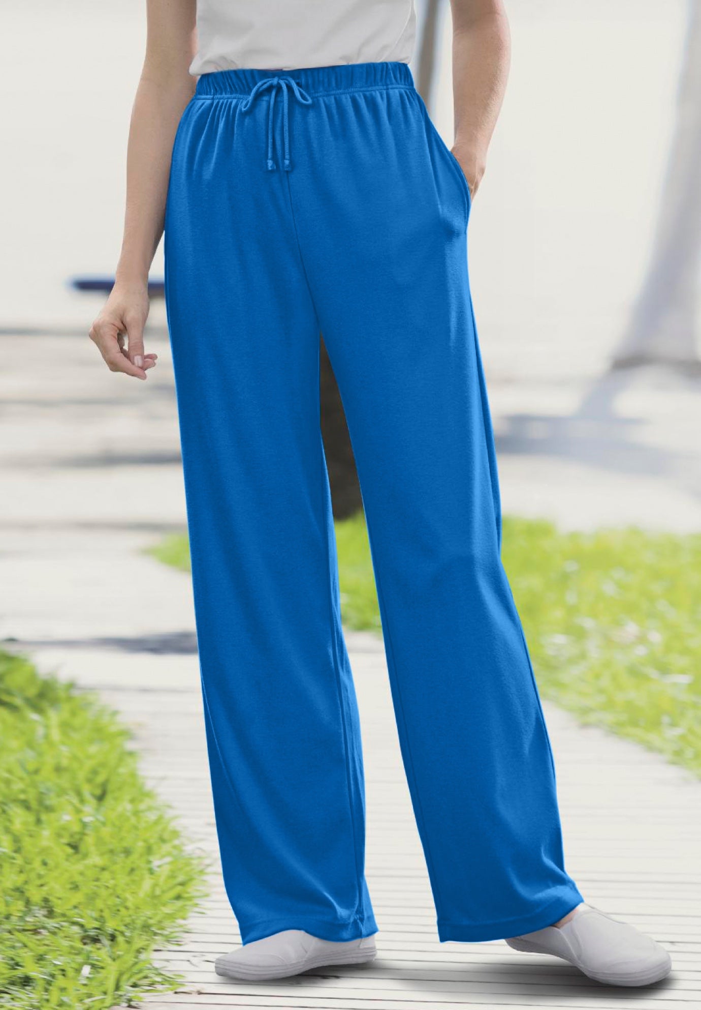 Sport Knit Straight-Leg Pull-On Pants image number 1