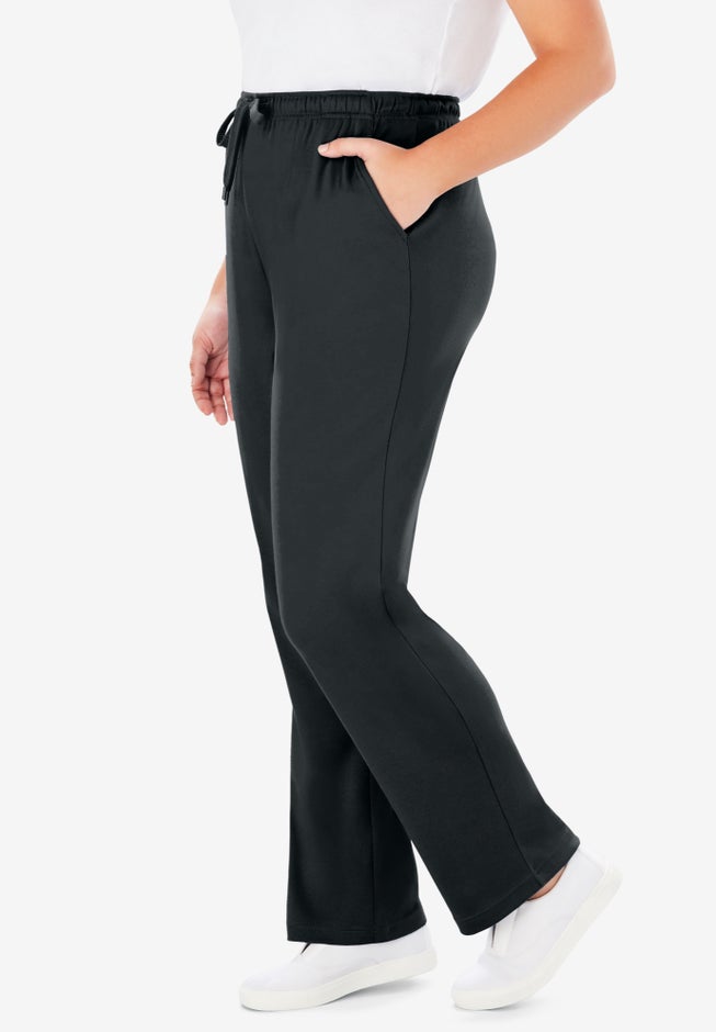 Sport Knit Straight-Leg Pull-On Pants image number 2