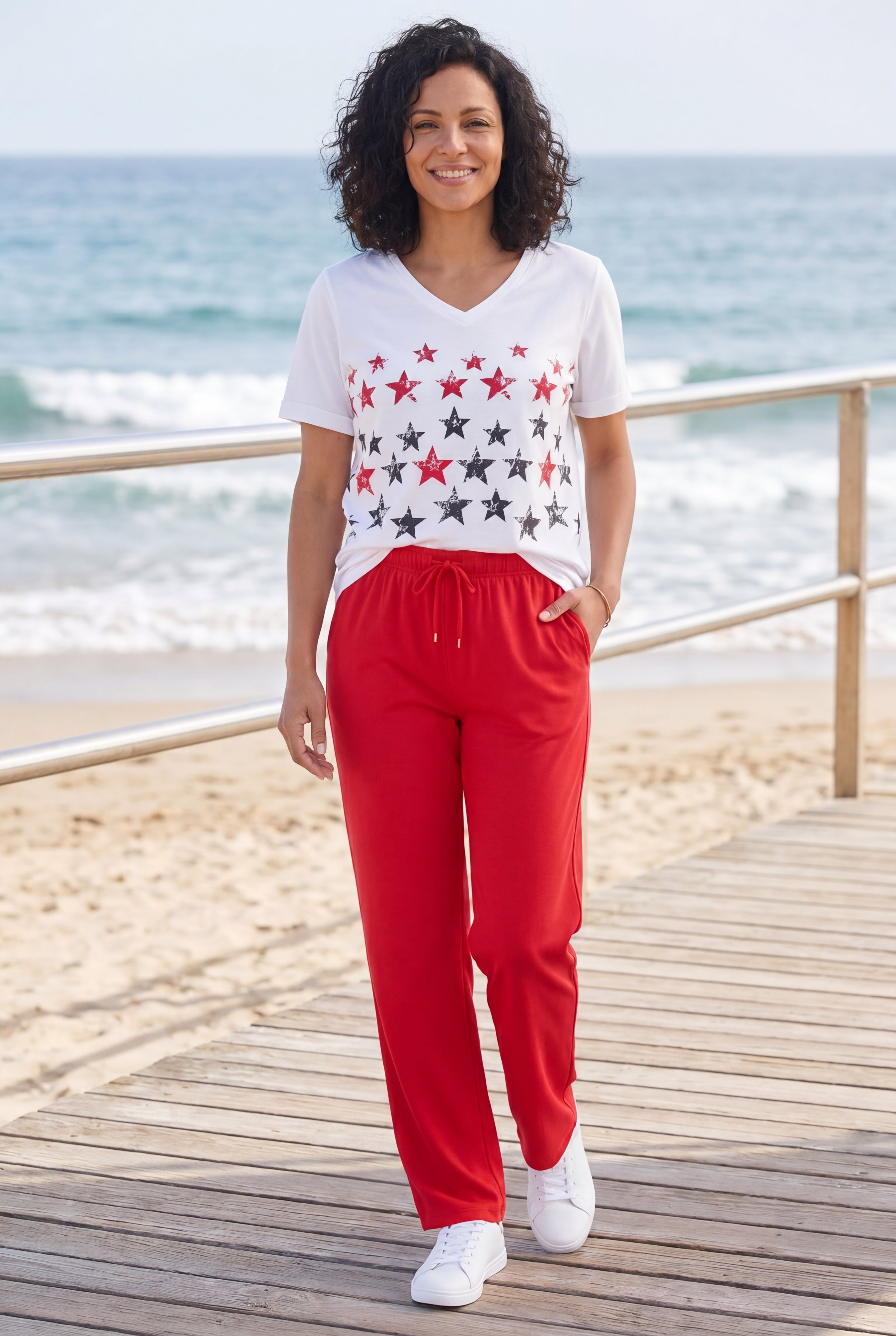 Sport Knit Straight-Leg Pull-On Pants image number 0