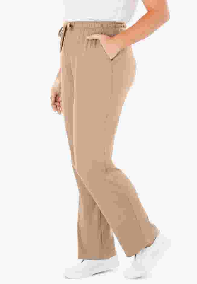 Sport Knit Straight-Leg Pull-On Pants image number 2