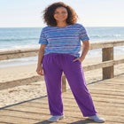 Sport Knit Straight-Leg Pull-On Pants image number null