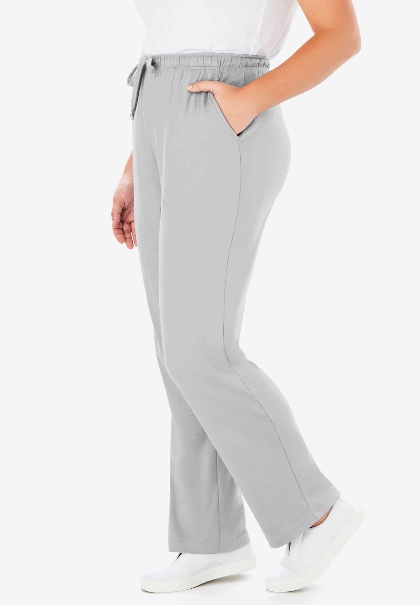 Sport Knit Straight-Leg Pull-On Pants image number 2