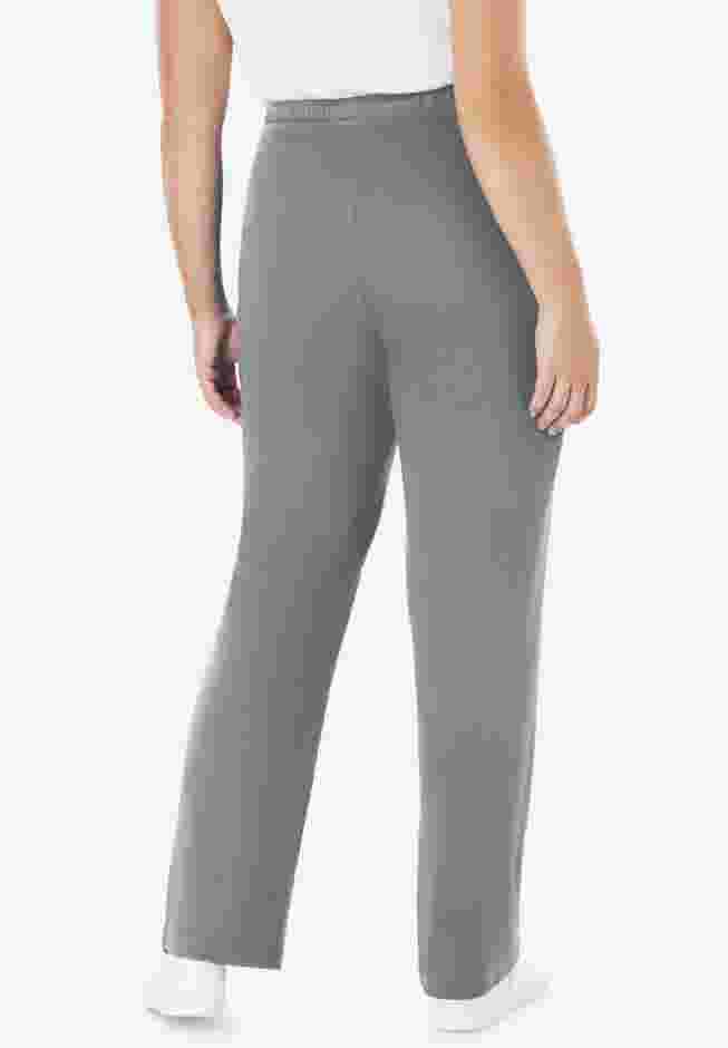 Womens Plus-Size Sport Knit Straight-Leg Pull-On Pants image number 1