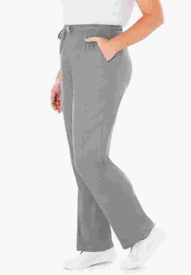 Womens Plus-Size Sport Knit Straight-Leg Pull-On Pants image number 2