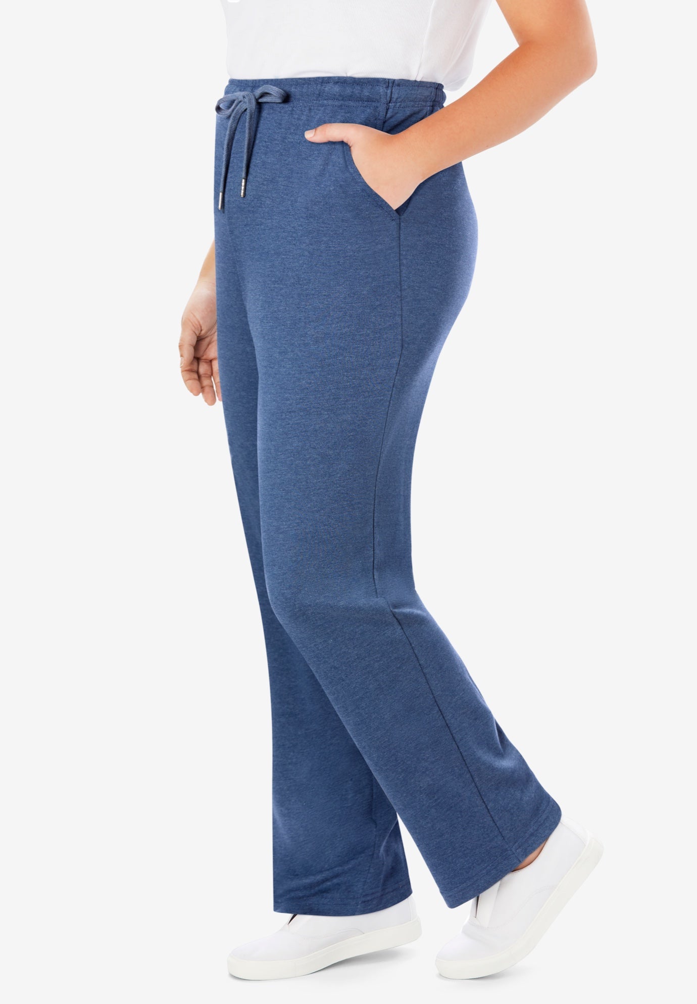 Sport Knit Straight-Leg Pull-On Pants image number 2