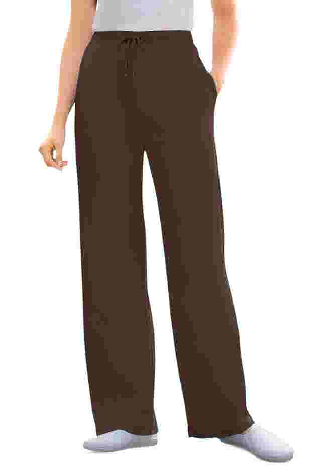 Womens Plus-Size Sport Knit Straight-Leg Pull-On Pants image number 0