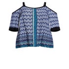 Daisy Cold Shoulder Border Top image number 2