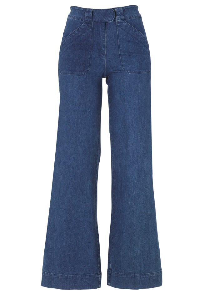 High-Waist Wide Leg Jeans image number null