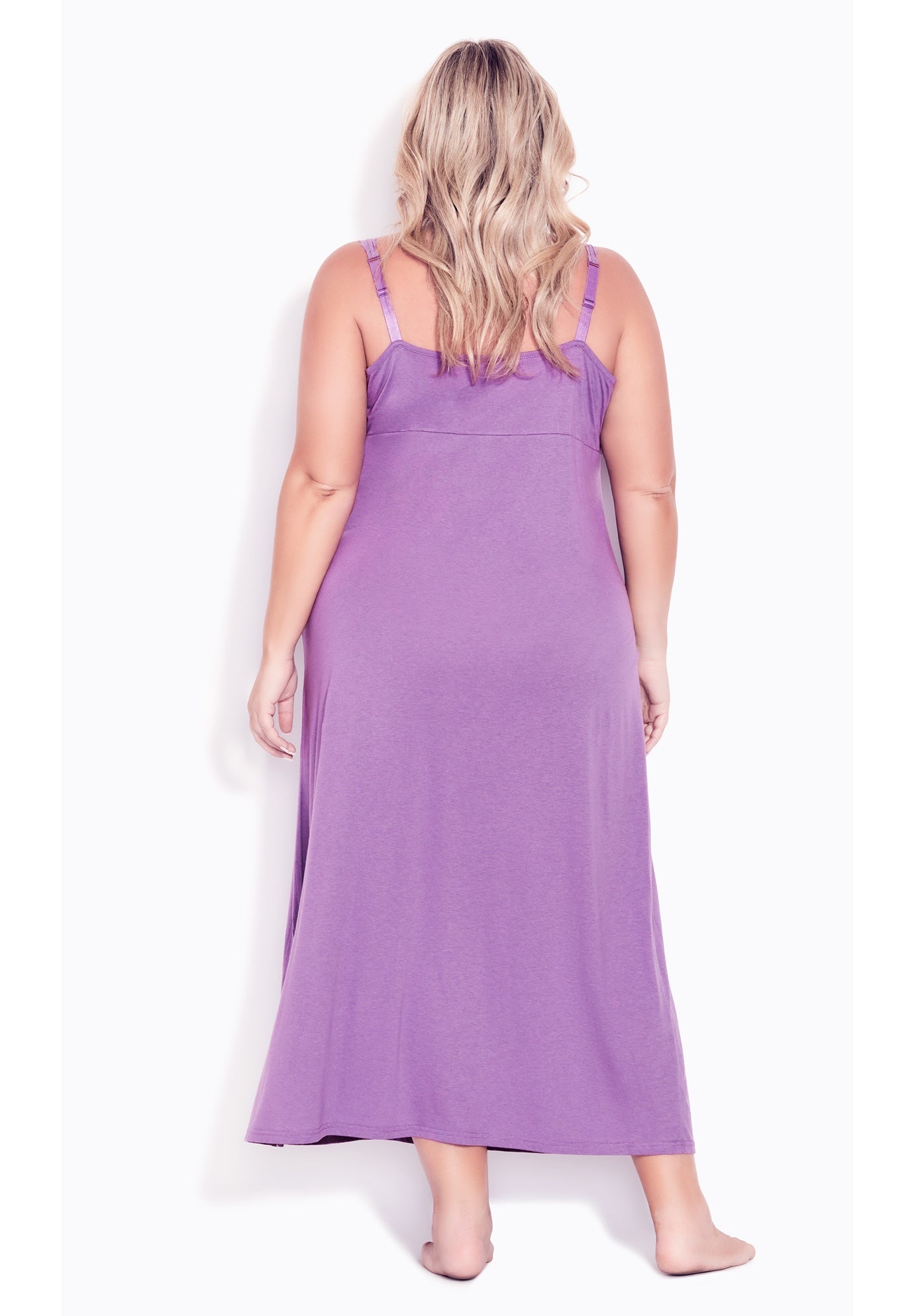 Lace Trim Maxi Sleep Dress image number 1